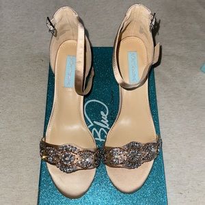 Blue Betsey Johnson wedding heels!